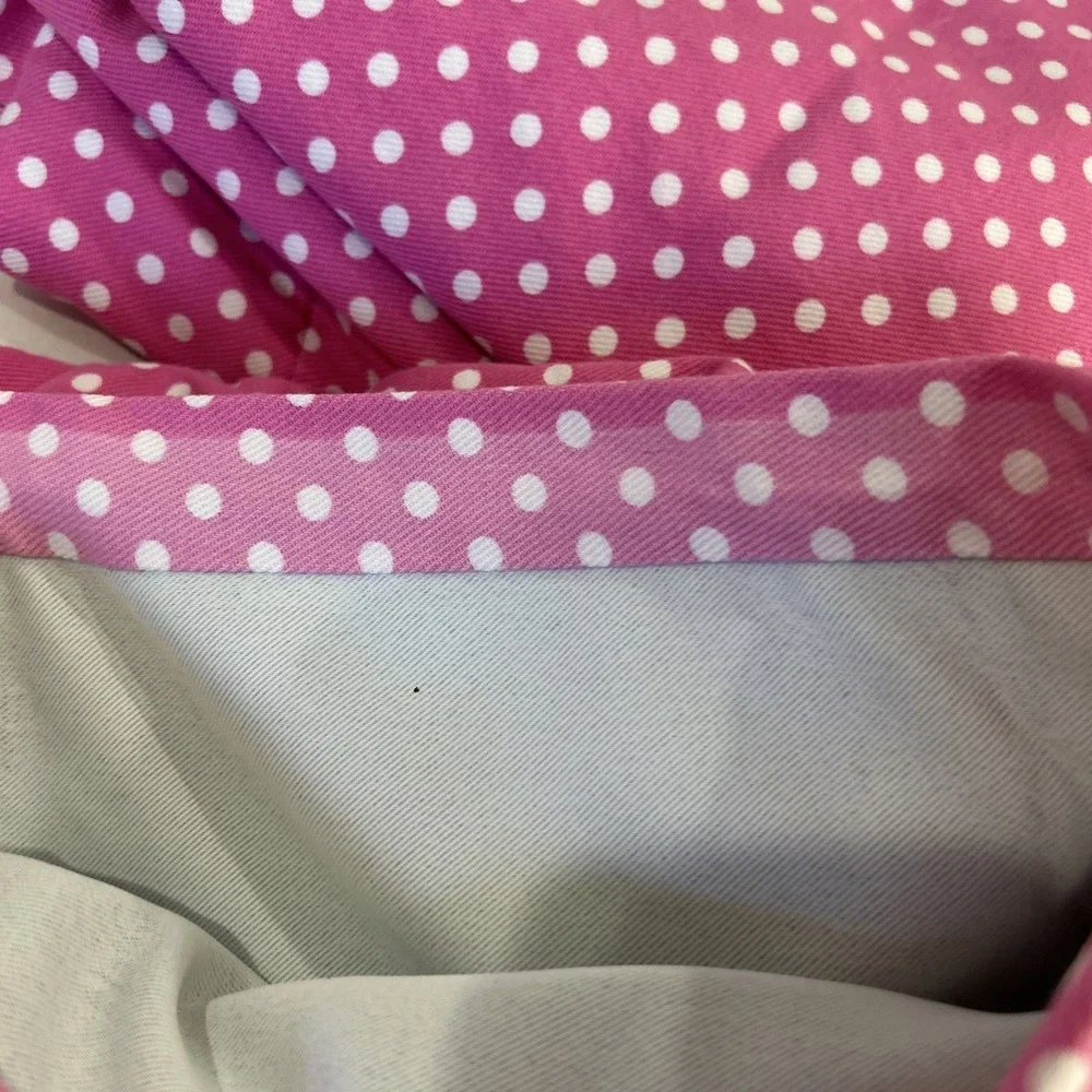 Pottery Barn Kids Pink Polka Dotted Curtain panels 44 x 84 Blackout Panel